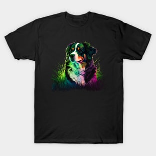 Australian Shepherd Painted Rainbow T-Shirt